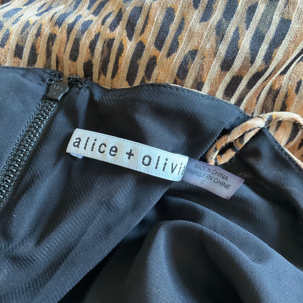 Alice and Olivia Harmony Asymmetrical Midi Dress - Picture 6 of 6